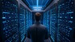 © Naphol - A technician monitors data servers in a high-tech data center, showcasing the importance of technology in data management.