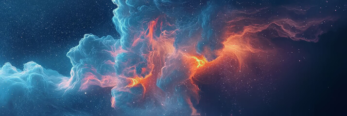 Wall Mural - nebula-like abstract cloud swirls cosmic energy