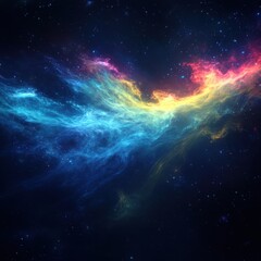 the blue star nebula appears as a small of pale blue flame