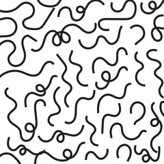 Poster - Creative abstract squiggle style drawing for children or trendy design with basic shapes.  isolated on white background.  Vector illustration. EPS 10
