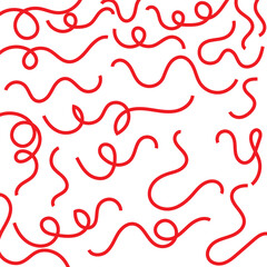 Poster - Creative abstract squiggle style drawing for children or trendy design with basic shapes.  isolated on white background.  Vector illustration. EPS 10