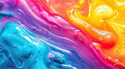 Poster - Abstract vibrant spectrum, liquid backgrounds