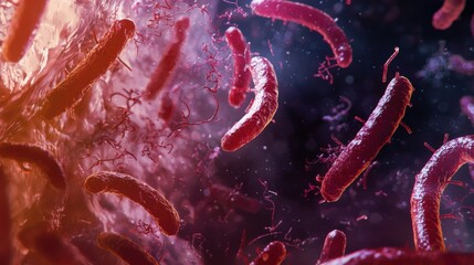 Poster - vibrant microbial life in a colorful environment
