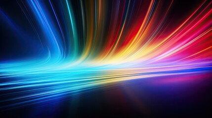 Poster - Abstract glowing background with vibrant streaks of light and color
