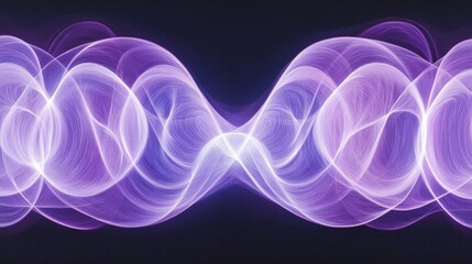 Poster - Ethereal Waves of Light in Vibrant Purple Hues, Creating a Mesmerizing Abstract Background for Use in Digital Art, Design Projects, and Modern Aesthetics