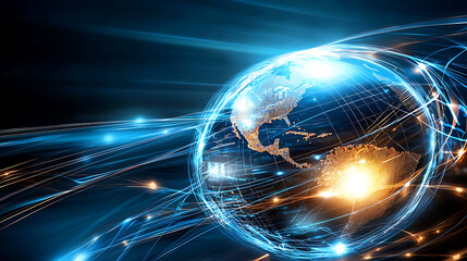 Poster - Global supply chain security risks digital network visualization data analysis technology abstract risk management