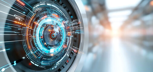 Poster - analyzing supply chain security risks digital environment infographic industrial setting close-up vi