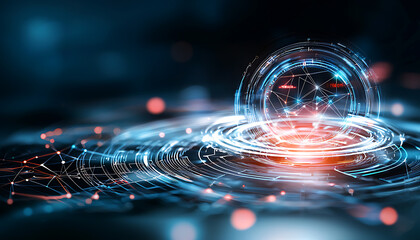 Poster - visualizing supply chain security risks digital environment abstract graphic high-tech atmosphere fu
