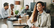 © peopleimages.com - Leadership, meeting or thinking and business woman in boardroom with colleagues for planning. Future, idea and vision with African manager in professional workplace for career development or strategy