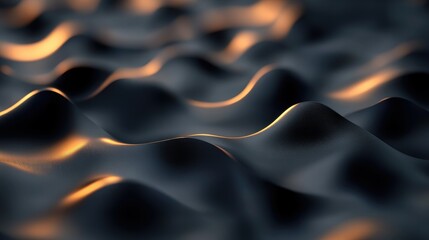 Poster - Three dimensional render of wavy pattern. waves abstract background texture