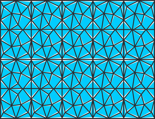 Poster - up arrow triangle or pyramid line art vector icon for app and website geometric background colorful triangle mosaic pattern