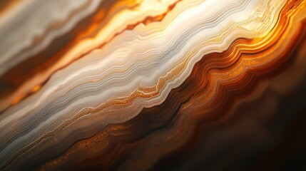Poster - Polished Agate Stone Close-Up in Vibrant Tones