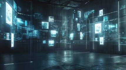 Poster - Floating holographic interfaces in a dark room