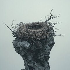 nest on the rock