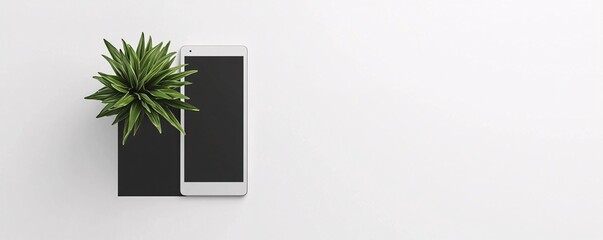 Poster - Graphic app interface mockup on a tablet, isolated with a blank background to emphasize design elements and modern aesthetics