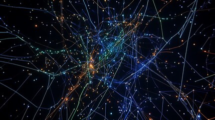 Poster - Explore the Mysteries of the Universe with a Stunning Visualization of Starry Connections and Cosmic Energy