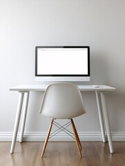 Poster - graphic website layout on a desktop screen mockup, against a light background for clear, focused bra
