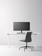 Poster - professional graphic portfolio displayed on a desktop screen mockup, with a clean background to focu