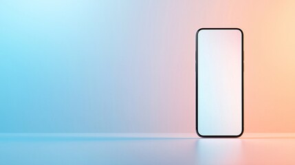 Poster - Interactive app preview on a smartphone, with a gradient background providing space for promotional elements