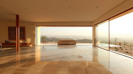 Poster - Minimalist architecture with large open spaces