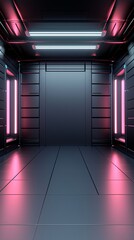 Poster - digital interface mockup, futuristic design with interactive elements, bright neon colors and smooth gradients, immersive 3D depth, web preview format