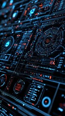 Poster - interactive graphic design mockup, with user-focused details and vibrant colors, futuristic and prof