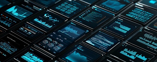 Poster - mockup of a modern digital interface, sleek and intuitive layout, vibrant and stylish, created for mobile preview