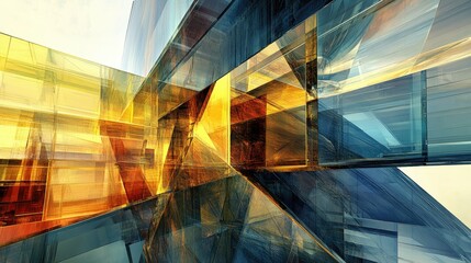 Poster - modern abstract glass architectural forms