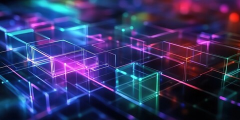 Poster - Modern digital abstract 3D background. 