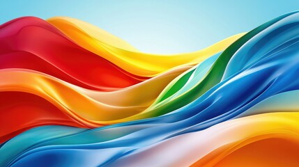 Poster - Abstract colorful wave background