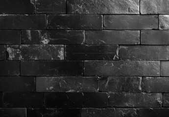 Poster - Textured Black Slate Wall with Varied Surface Patterns and Depth, Ideal for Modern Interior Design and Architectural Backgrounds