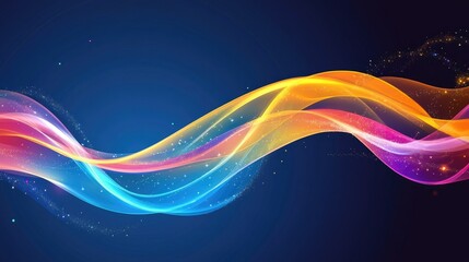 Poster - Abstract colorful wave background