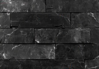 Poster - Dark Textured Stone Wall with Unique Patterns Ideal for Interior Design, Elegant Backgrounds, and Modern Architecture Settings, Versatile for Various Creative Projects