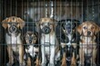 © Vlad - Caged: Adoption Center for Rescued Purebred Dogs in Wire Mesh Kennel Cages