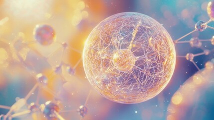 Poster - Abstract Science Concept of Molecular Structure