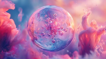 Poster - Colorful Abstract Bubble in Dreamy Background