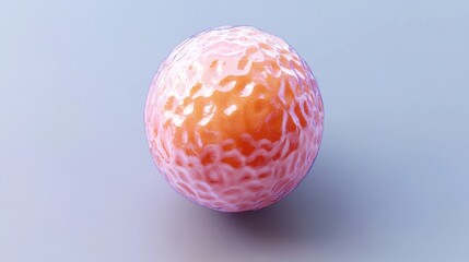 Poster - Abstract Pink Textured Sphere with Glossy Finish