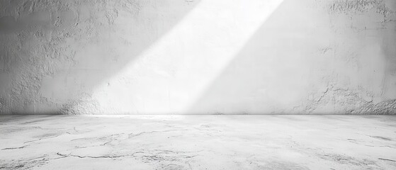 Poster - Gray Concrete Wall and Floor with Light Rays