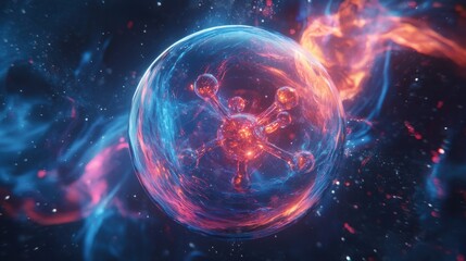 Poster - Colorful Molecular Structure in Cosmic Background