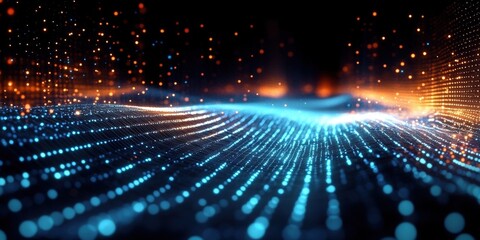 Poster - bstract digital background featuring dynamic lines, vibrant colors and modern technology. Suitable for creative projects related to digital innovations and contemporary design
