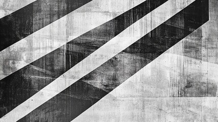 Poster - Abstract Black and White Texture with Geometric Lines on Grungy Surface Suitable for Modern Art Background, Poster Design, or Website Decoration