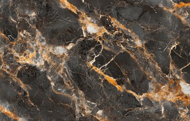 Poster - Elegant Black Marble with Golden Veins Creating a Luxurious and Sophisticated Background for Interior Design and Architectural Projects