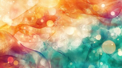Wall Mural - Tambourine jingles flow into waves with glowing accents on a bright background