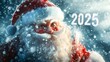 © Ytnart - A whimsical Christmas scene featuring Santa Claus surrounded by falling snowflakes, embodying the spirit of the holiday season and the anticipation for the year 2025.