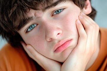 Poster - A person contemplating, possibly puzzled or concerned