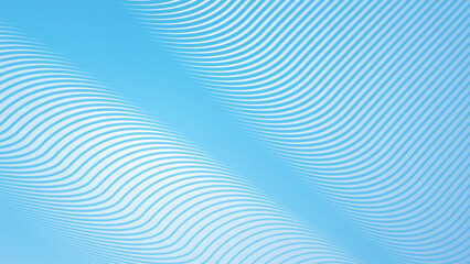 Wall Mural - Deep sky blue gradient abstract background with stripes curve line vector image