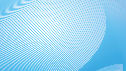 Wall Mural - Deep sky blue gradient abstract background with stripes curve line vector image