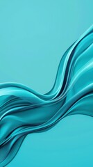 Poster - Fluid motion abstract waves digital design light blue background modern aesthetic artistic perspective dynamic motion concept