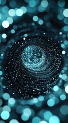 Poster - Dynamic swirling energy pattern abstract universe digital art cosmic environment close-up viewpoint hypnotic motion concept