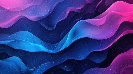 Poster - Dynamic colorful waves flowing through abstract space digital art composition vibrant environments modern viewpoint visual harmony for impressive aesthetic appeal